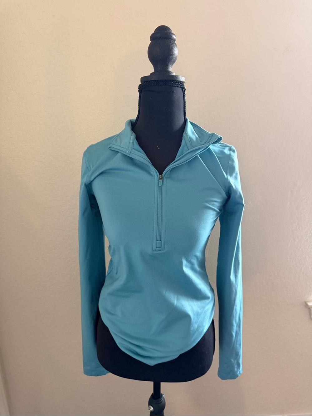Nike Teal Fleece Lined Quarter-Zip Long Sleeve Pullover